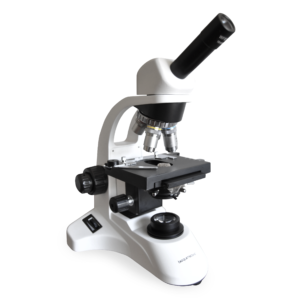 Microscopio Monocular 1000x con Platina Mecánica y 4 Objetivos (4x, 10x, 40x y 100x)