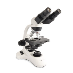 Microscopio Binocular 1000x profesional con Platina Mecánica y 4 Objetivos (Alimentación Dual: Corriente Alterna y Baterías)