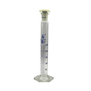 Probeta Graduada de Vidrio 25 mL - Clase A con  Tapones de vidrio y PP - Cert ISO 4788 EISCO