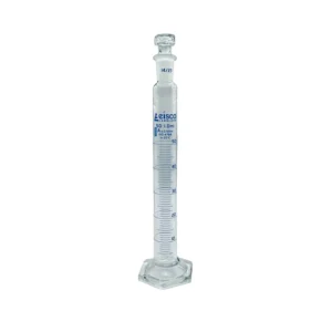 Probeta Graduada de Vidrio 50 mL - Clase A con  Tapones de vidrio y PP - Cert ISO 4788 EISCO