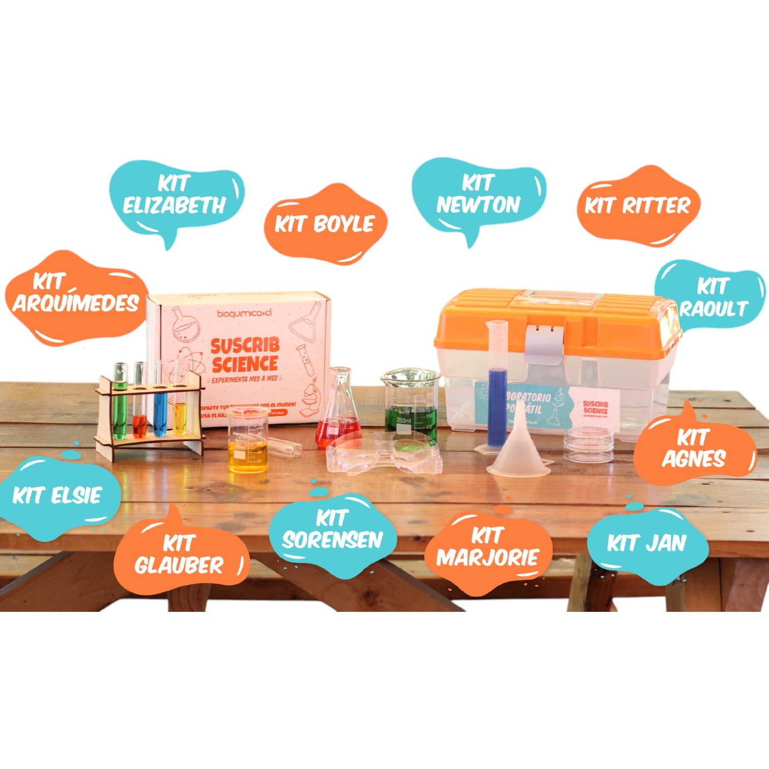 Kit de ciencias Subscribscience + 21 experiencias