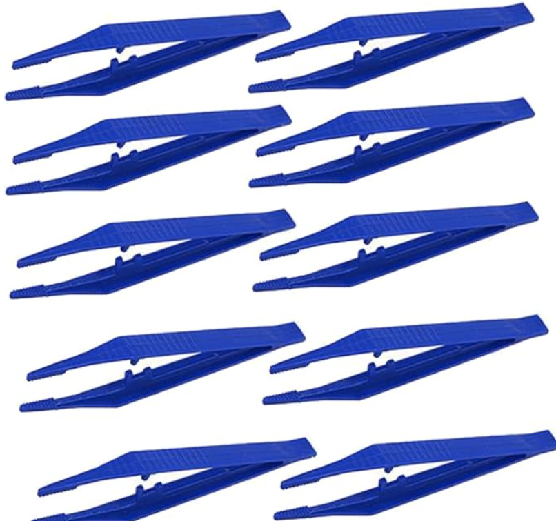 Set de 10 pinzas plásticas desechables - 10 cm