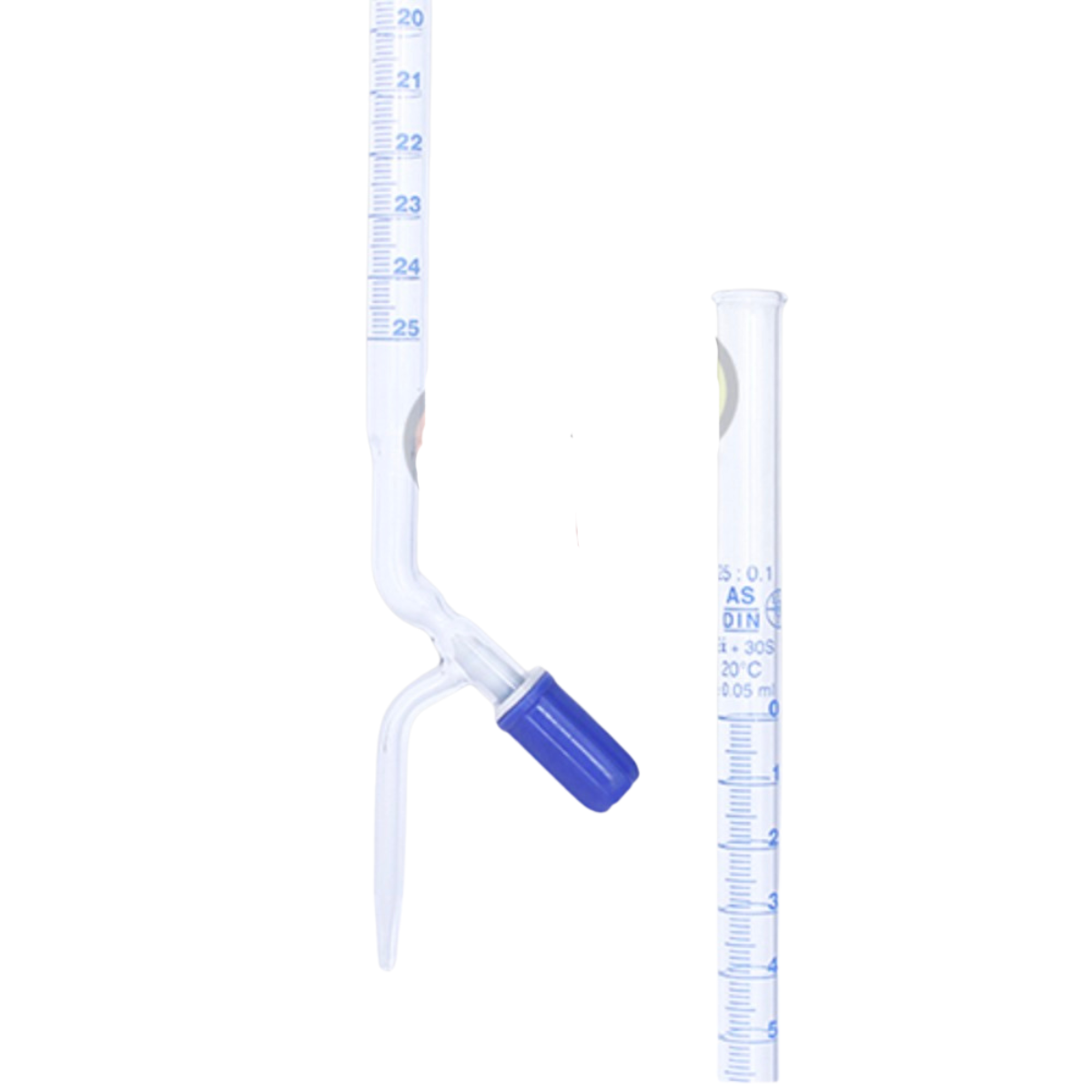 Bureta Recta con Llave de Teflón Clase A - 25 mL