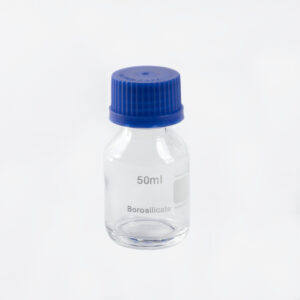 Botella Transparente con Tapa - Borosilicato - 50 mL