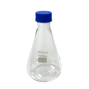 Matraz Erlenmeyer con tapa rosca - Borosilicato - 1 Litro