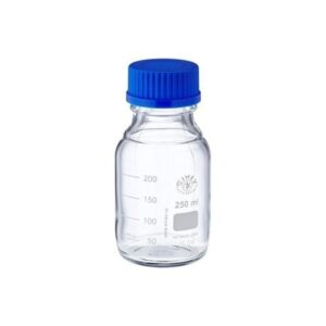 Botella Transparente con Tapa - Borosilicato - 250 mL
