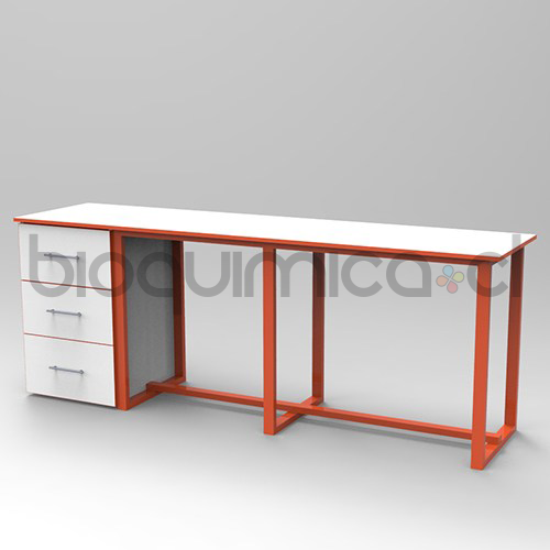 Mesón de Laboratorio con Cajonera - 200 x 60 x 90 cm