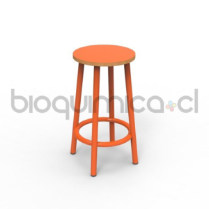 Piso Taburete Metálico con Cubierta de Melamina