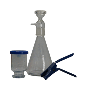 Sistema de filtración con nucleo de vidrio 47 mm y matraz de 1 litro