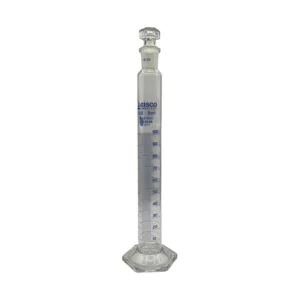 Probeta Graduada de Vidrio 100 mL - Clase A con  Tapones de vidrio y PP - Cert ISO 4788 EISCO