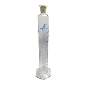 Probeta Graduada de Vidrio 1000 mL - Clase A con  Tapones de vidrio y PP - Cert ISO 4788 EISCO