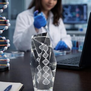 Adorno de Cristal ADN 3D