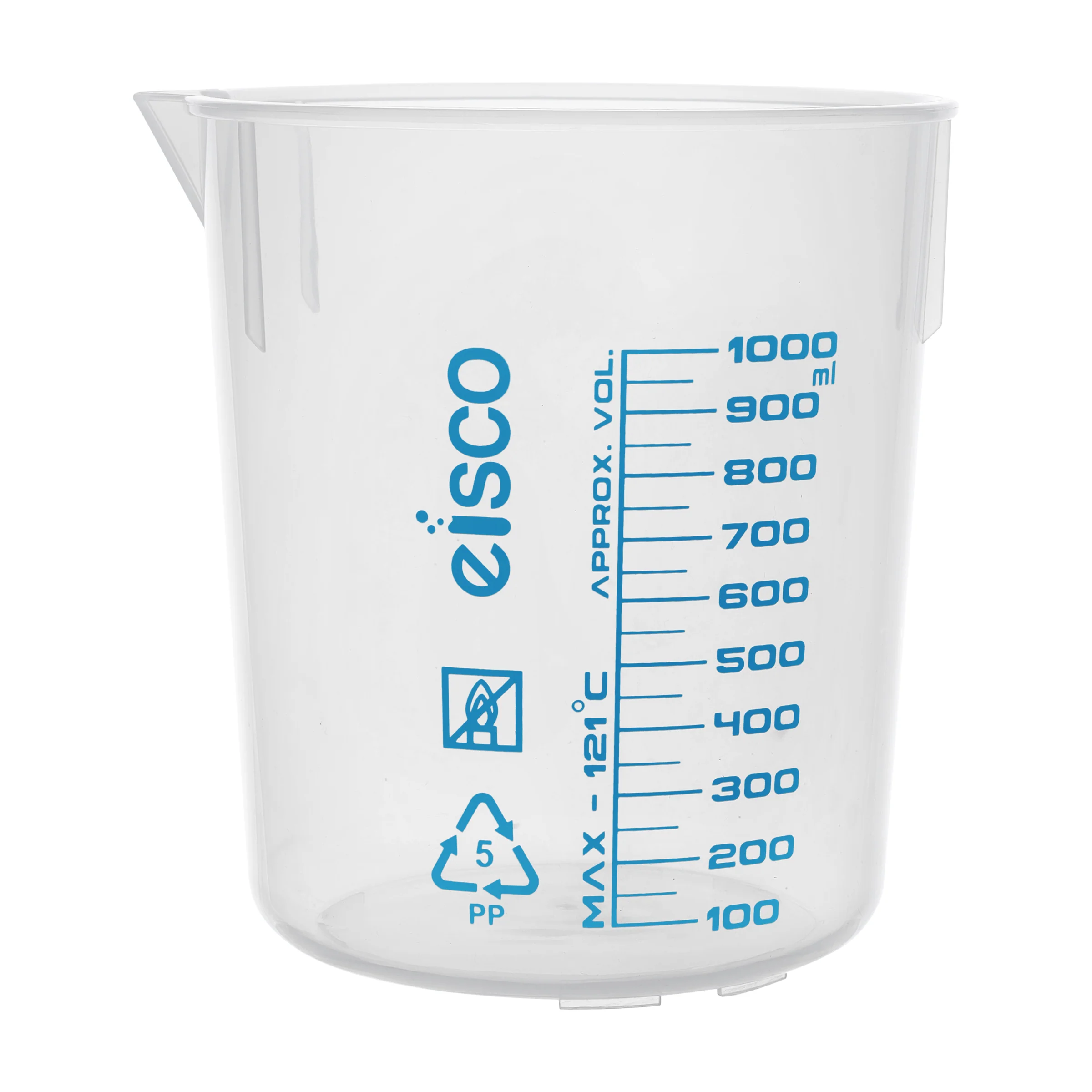 Vaso de precipitado Polipropileno 1000 mL Autoclavable EISCO
