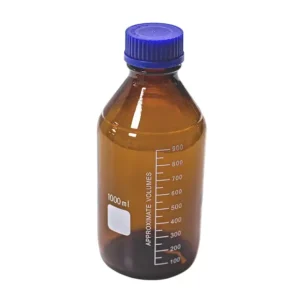 Botella Ámbar de Vidrio Soda con Tapa - 1 Litro