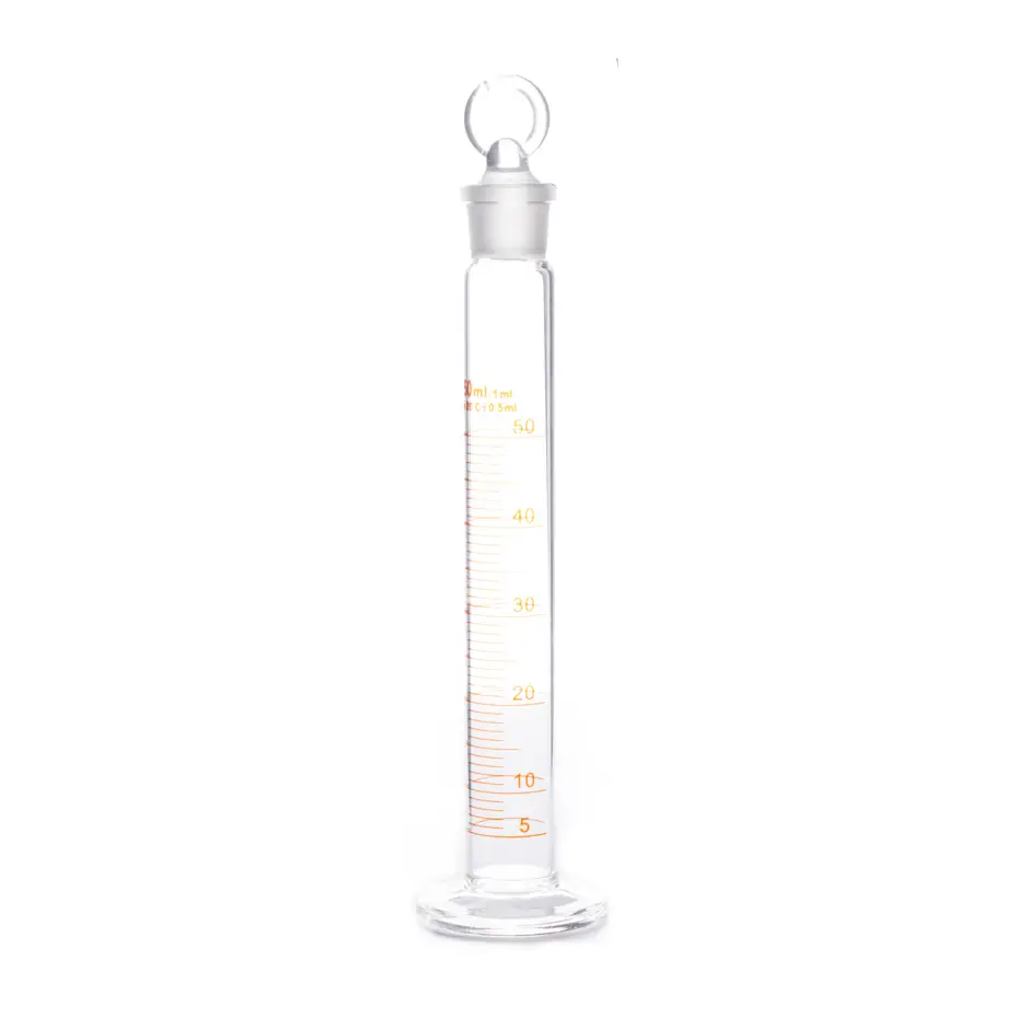 Probeta Graduada Esmerilada con Tapa - Borosilicato - Clase A - 50 mL