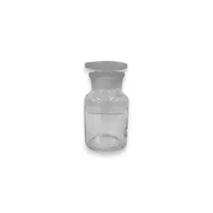 Botella Boca Ancha de Vidrio Transparente 60 mL con Tapón de Vidrio Esmerilado