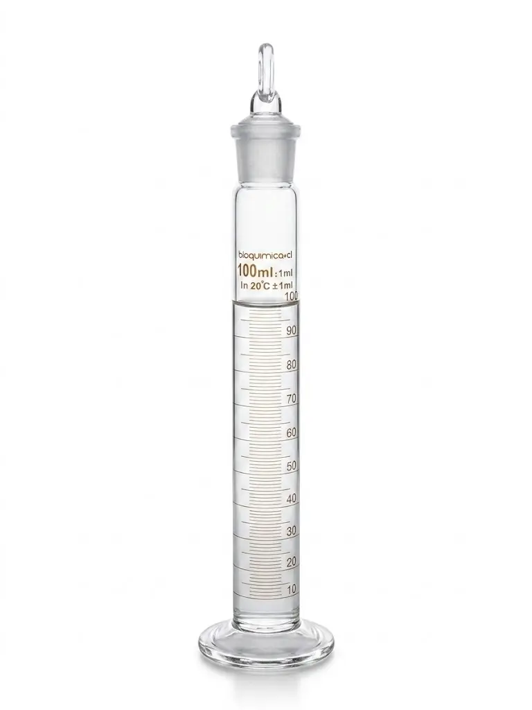 Probeta Graduada Esmerilada con Tapa - Clase A - 100 Ml