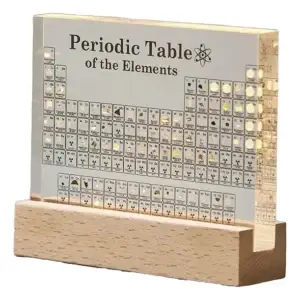 Tabla periódica acrílica decorativa iluminada