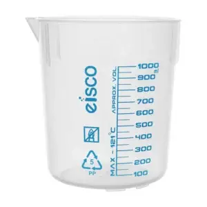 Vaso de precipitado Polipropileno 1000 mL Autoclavable EISCO