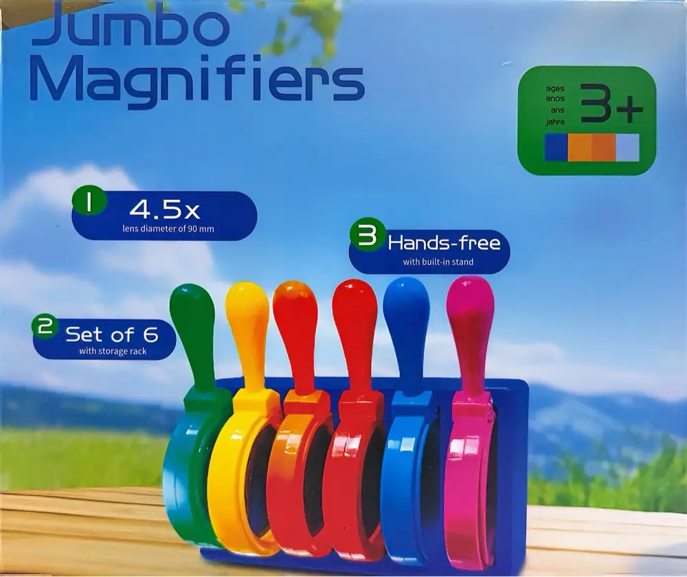 Set de Lupas Gigantes Didácticas de Colores (6 Piezas)
