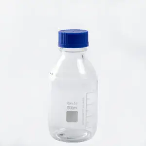 Botella Transparente con Tapa - Borosilicato - 500 mL