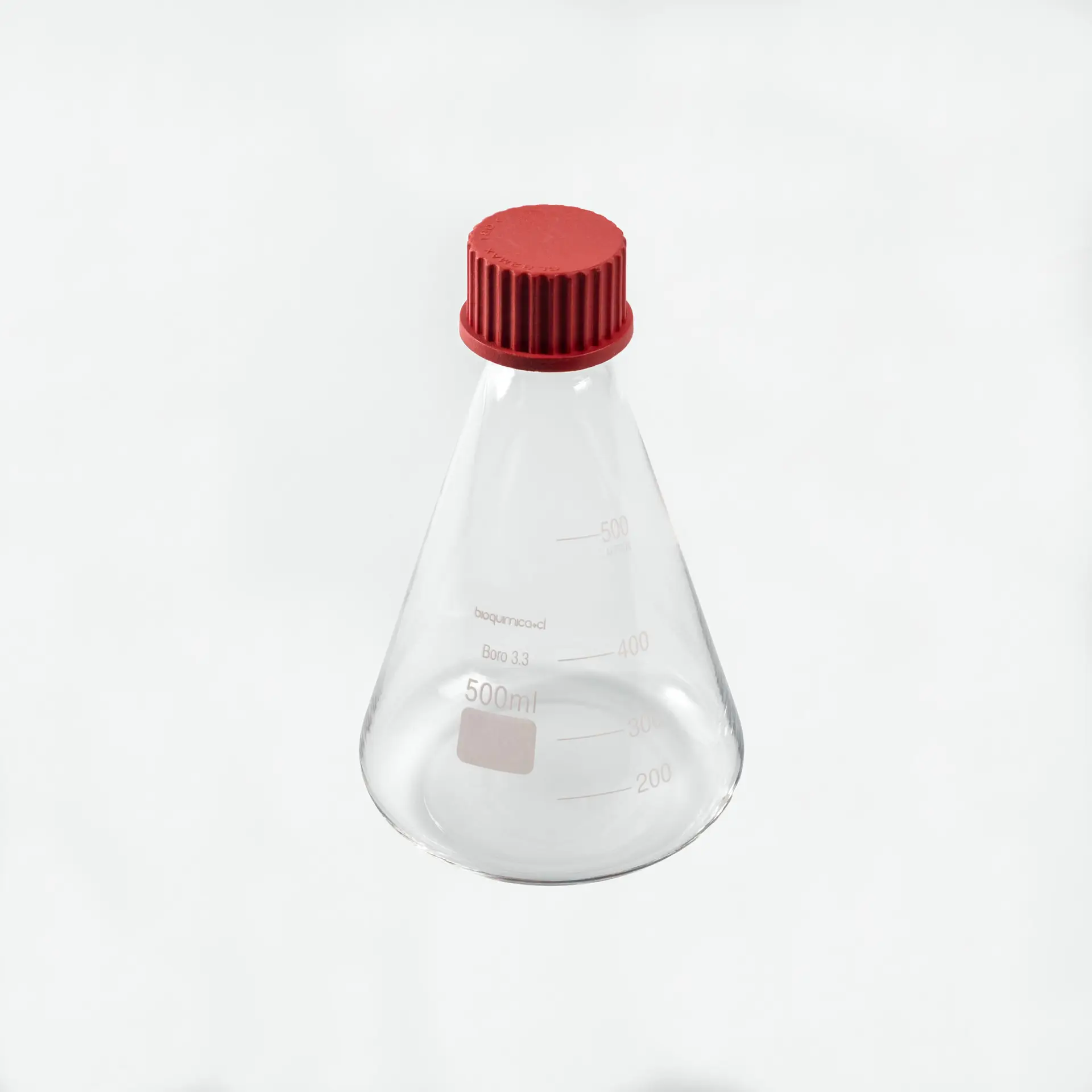 Matraz Erlenmeyer con tapa rosca - Borosilicato - 500 mL