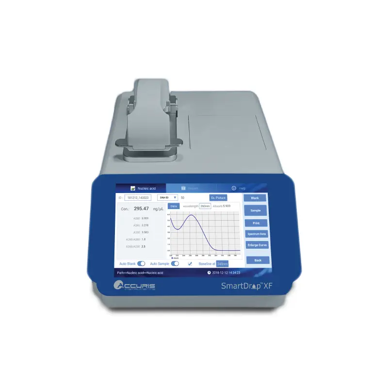 Nano Espectrofotómetro y Fluorómetro Accuris SmartDrop XF