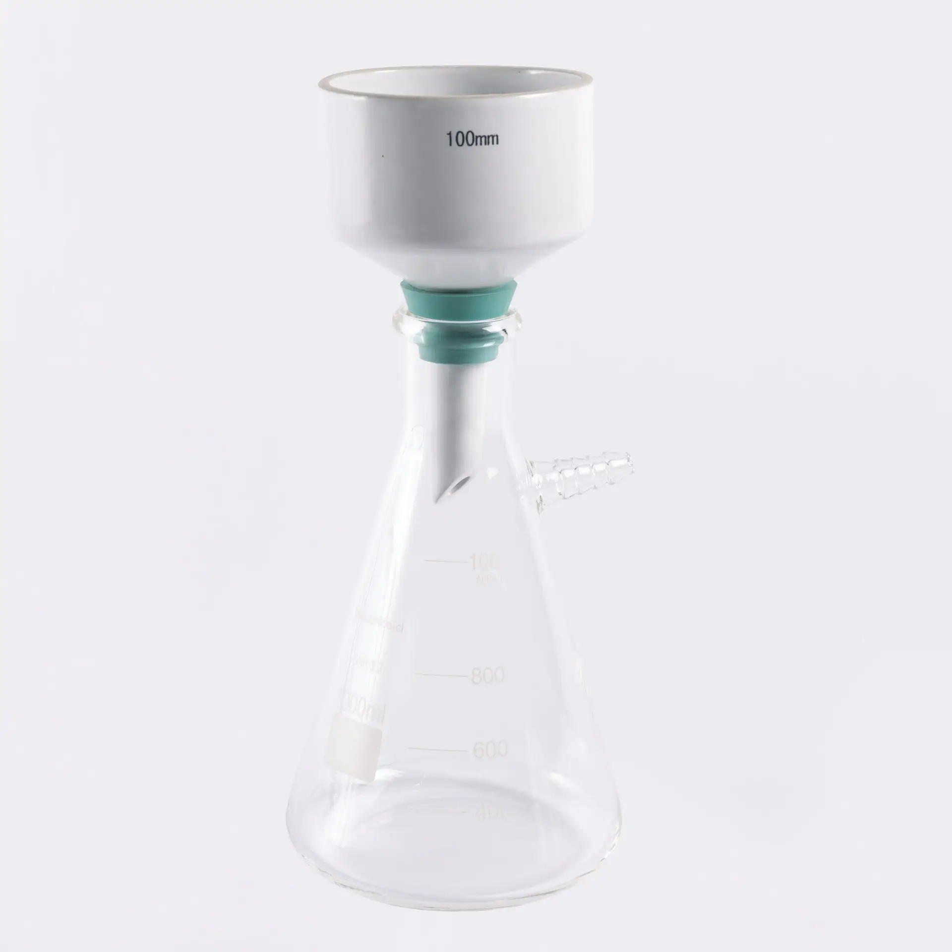 Sistema de Filtración al Vacío L – Kitasato 1000 mL + Embudo Büchner Ø 90 mm