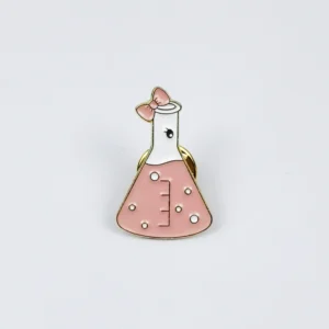 Pin metálico forma de Matraz color rosa