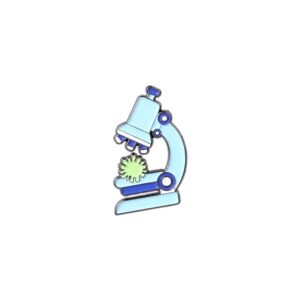 Pin metálico forma de Microscopio